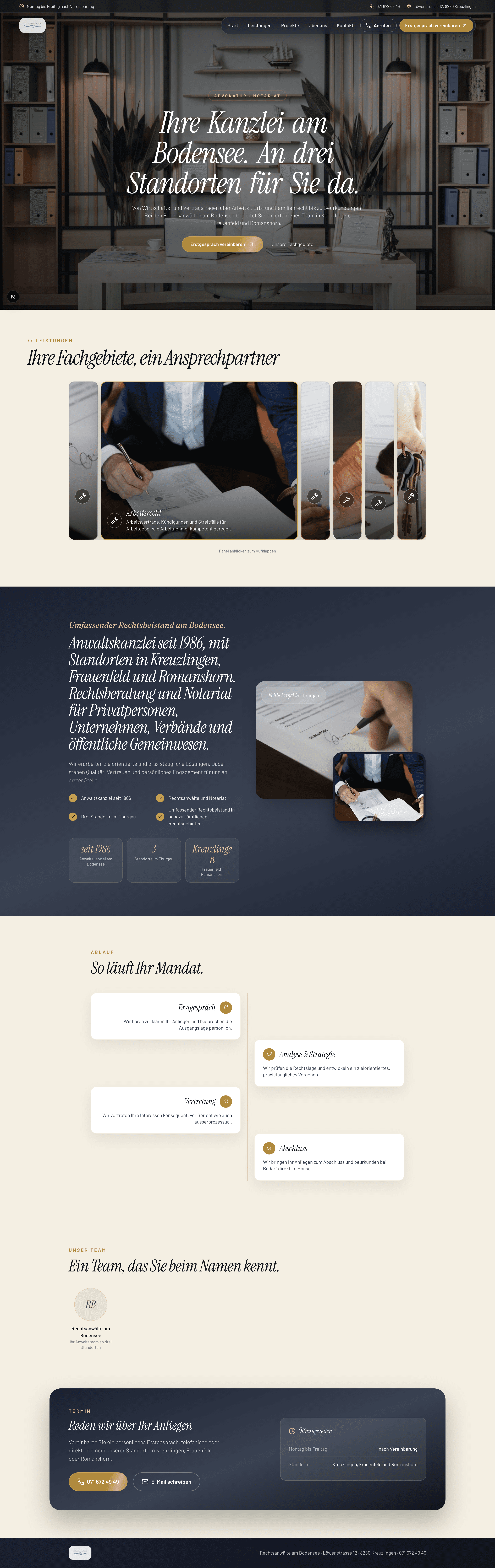 Entwurf der neuen Startseite